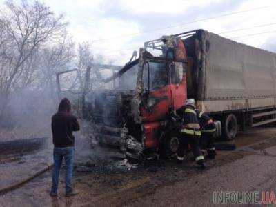 В Кировограде загорелся грузовик