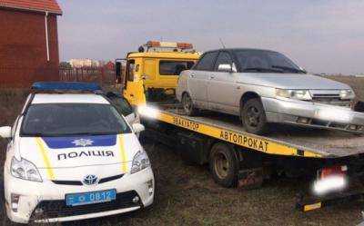 В Херсоне полицейскиеустроили погоню за автомобилем, который находился в розыске