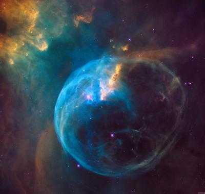 NASA и Европейское космическое агентство показали изображение галактической туманности Пузырь. Видео
