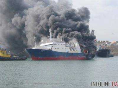 В Каспийском море во время пожара на российском танкере погиб один член экипажа