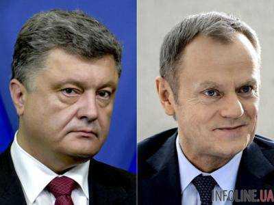 П.Порошенко и Д.Туск обговорили временные рамки введения ЕС безвизового режима для граждан Украины
