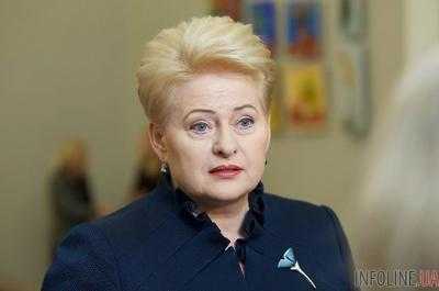 Президент Литвы Даля Грибаускайте записала видеообращение на украинском по случаю Дня Независимости Украины
