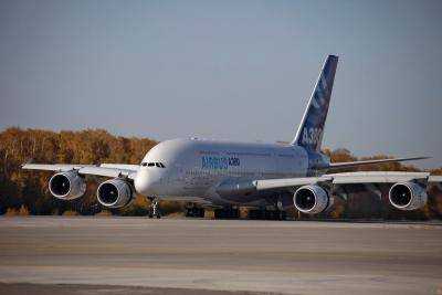 Самолет А380 совершил экстренную посадку в аэропорту "Домодедово"