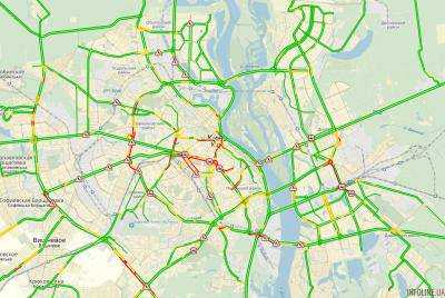 В Киеве пробки достигли семи баллов