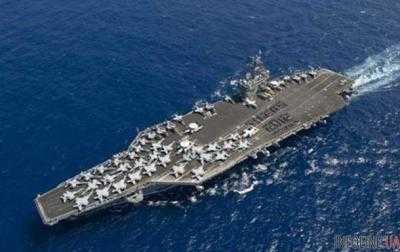 Американский истребитель потерепел крушение при посадке на авианосец Carl Vinson. Видео