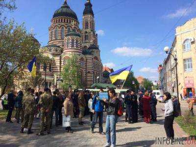 В Виннице во время первомайского митинга произошел конфликт