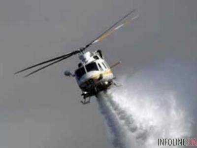 Падение вертолета в Кременчуге: ликвидация пожара продолжается
