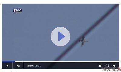 Появилось видео обстрела российского самолета. Видео