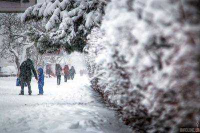 Сегодня на большей части территории Украины ожидаются осадки в виде снега и мокрого снега