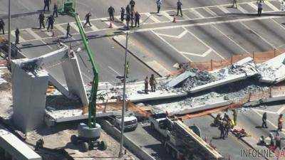 В результате обвала моста во Флориде погибли четыре человека, еще 9 госпитализированы