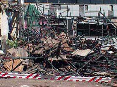 В результате обрушения строительных конструкций в Киеве пострадал человек