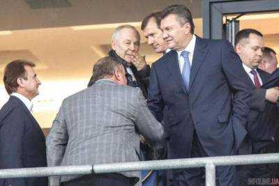 Рядом с Медведевым: Януковича засекли на матче Россия - Испания
