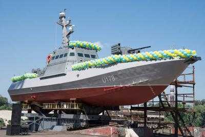 В Киеве спустили на воду десантно-штурмовой катер для ВМС Украины