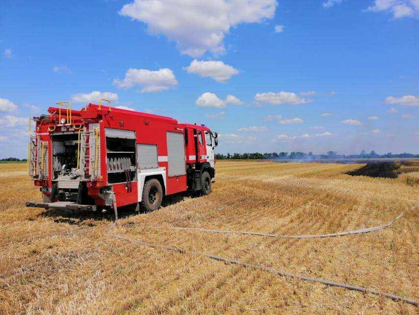 Пожежа на полях: У Миколаївській області згоріло майже п'ять гектарів пшениці