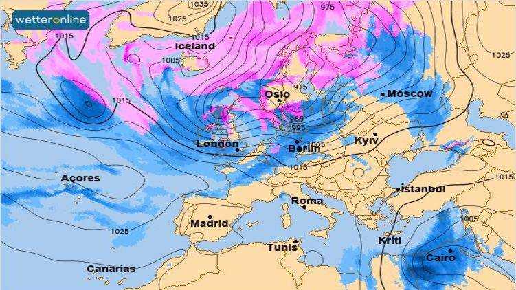 К Украине подбирается циклон Гизела. Он несет в Украину морозы