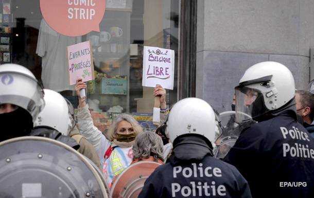 Протест против карантина в Брюсселе закончился задержаниями