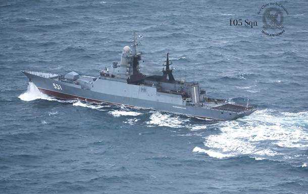 ВПС Ірландії показали у приціл крейсер РФ