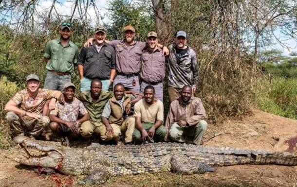 У Зімбабве впіймали гігантського крокодила