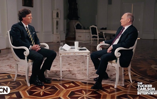 Российский диктатор рассказал Карлсону о "гражданской войне" в Украине