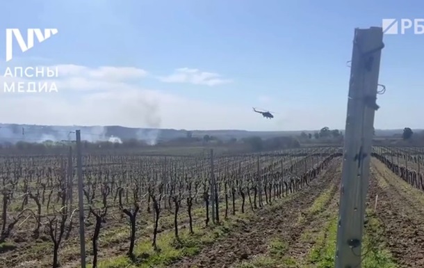 В оккупированной Абхазии упал вертолет Ми-24
