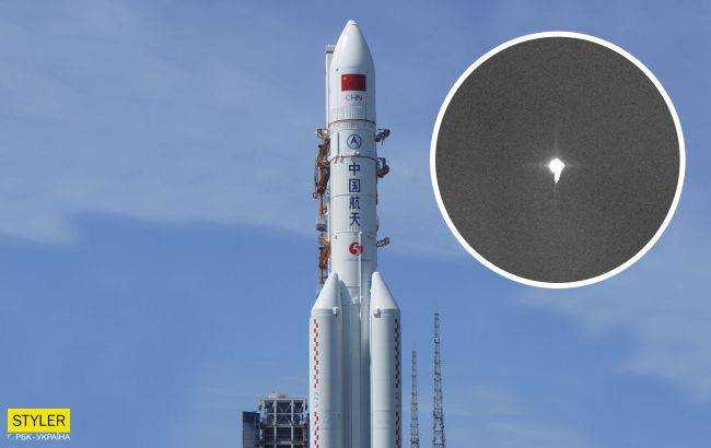 Ніхто не знає, куди влучить: з'явилося фото падаючої на Землю 22-тонної ракети